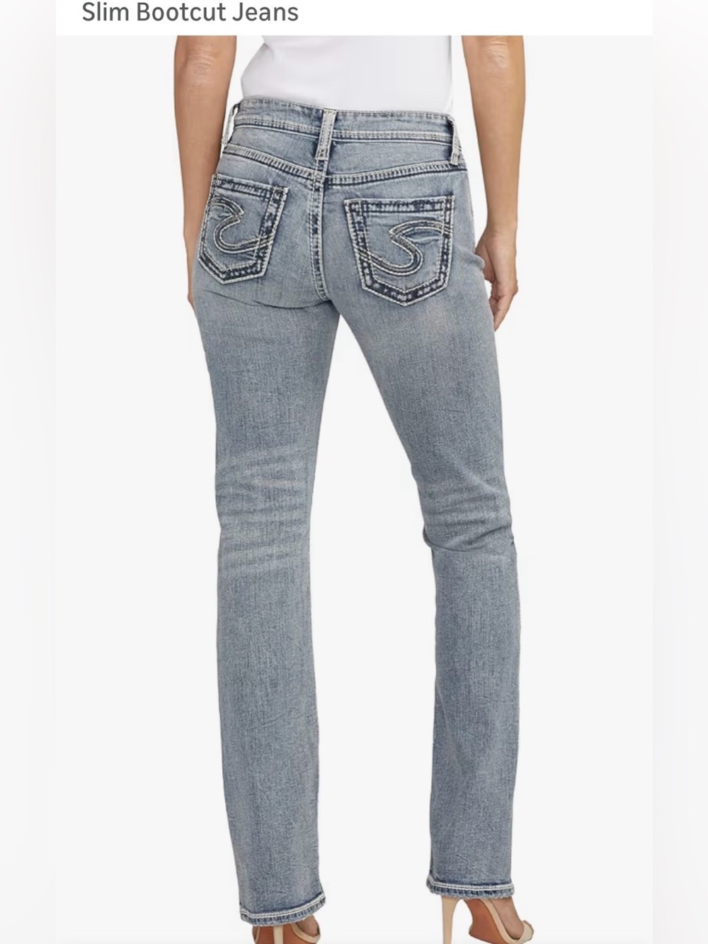 Silver Jeans Co. Women's Suki Mid Rise Curvy Fit - Slim Bootcut Women's Jeans
